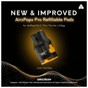 Airscream Airspops Pro II 氣泡2代可調瓦電子煙主機空倉煙彈官網
